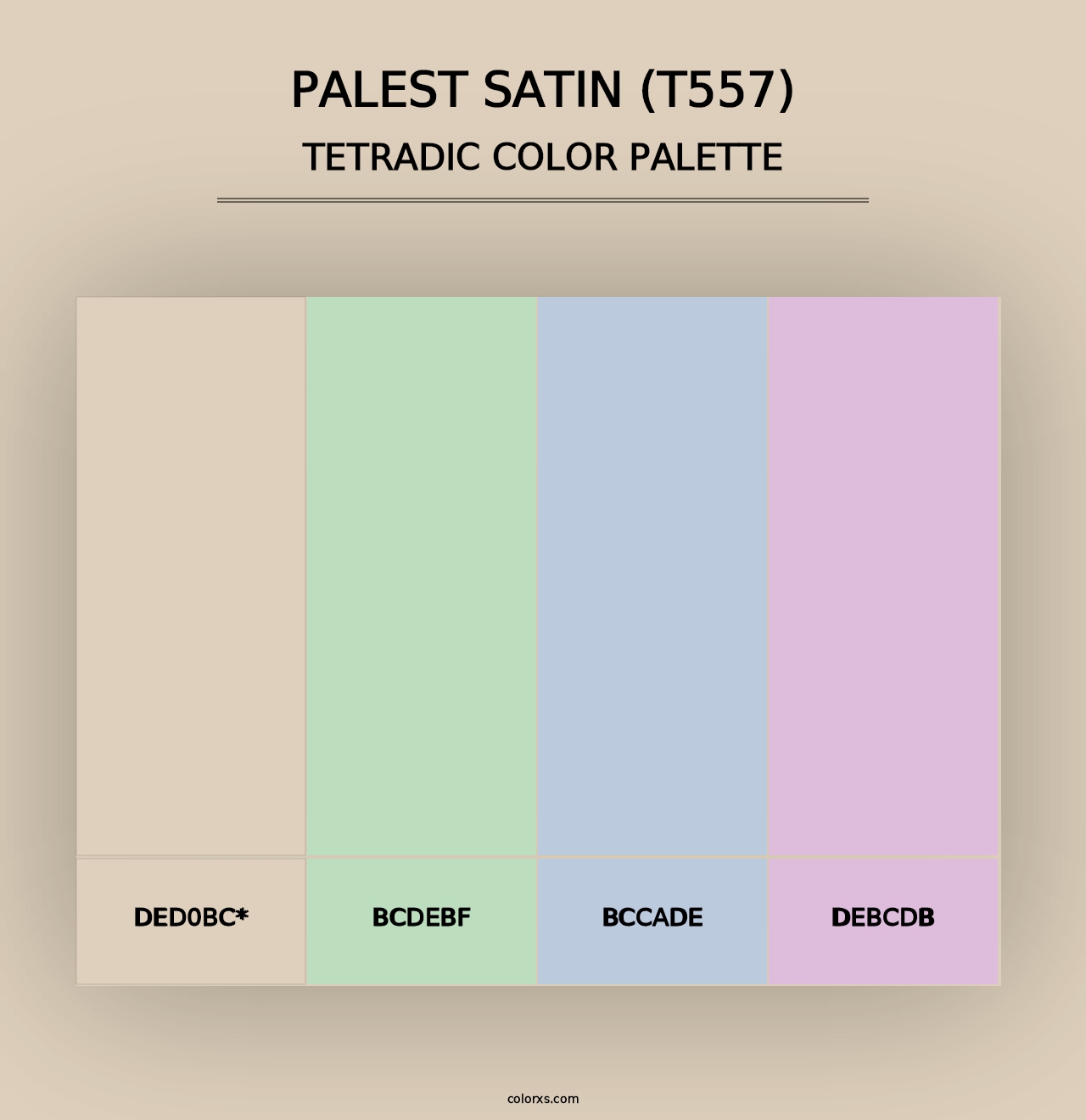 Palest Satin (T557) - Tetradic Color Palette