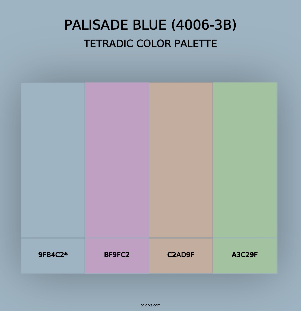 Palisade Blue (4006-3B) - Tetradic Color Palette