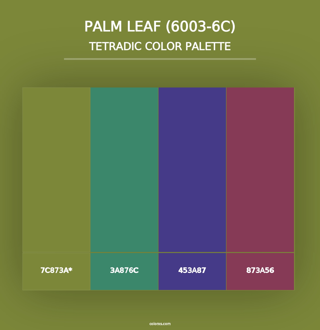 Palm Leaf (6003-6C) - Tetradic Color Palette