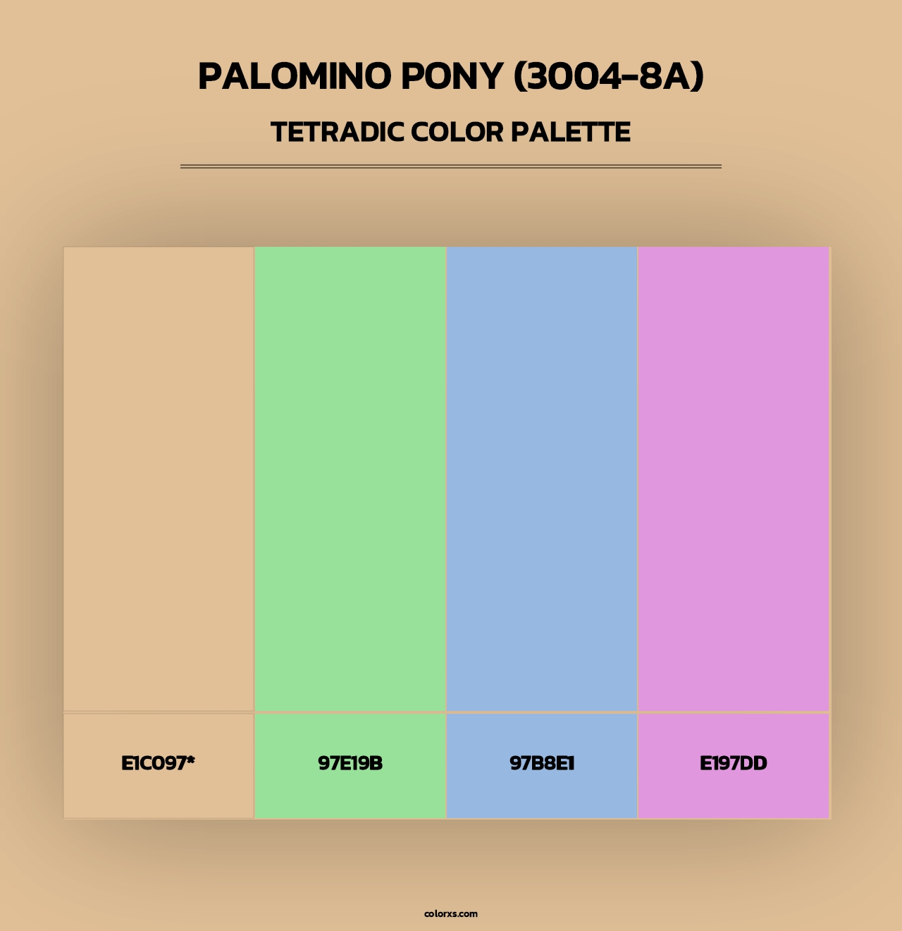 Palomino Pony (3004-8A) - Tetradic Color Palette