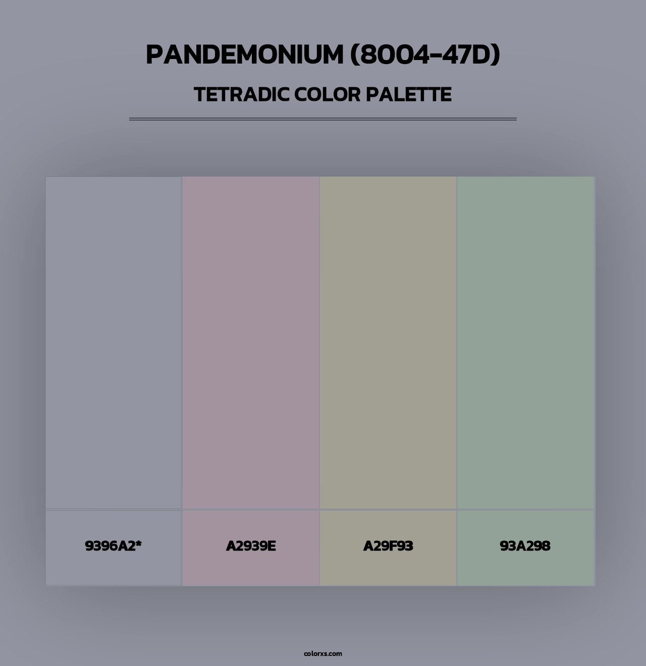 Pandemonium (8004-47D) - Tetradic Color Palette