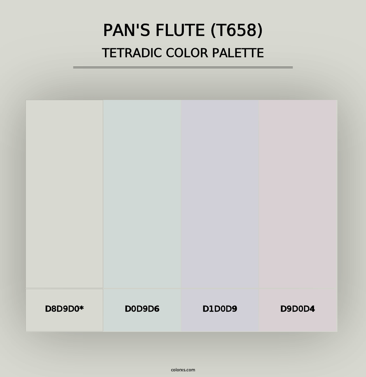 Pan's Flute (T658) - Tetradic Color Palette