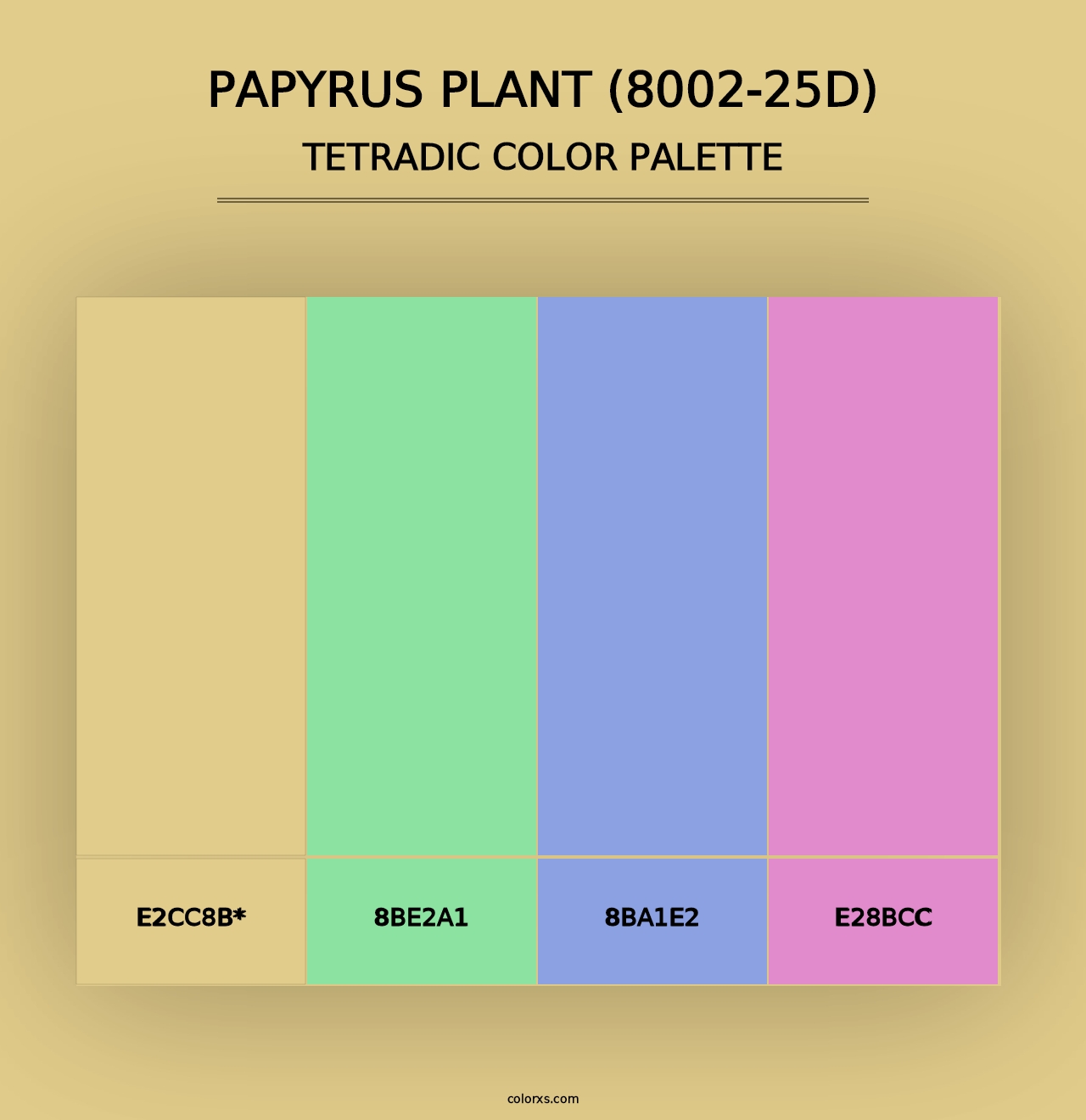 Papyrus Plant (8002-25D) - Tetradic Color Palette