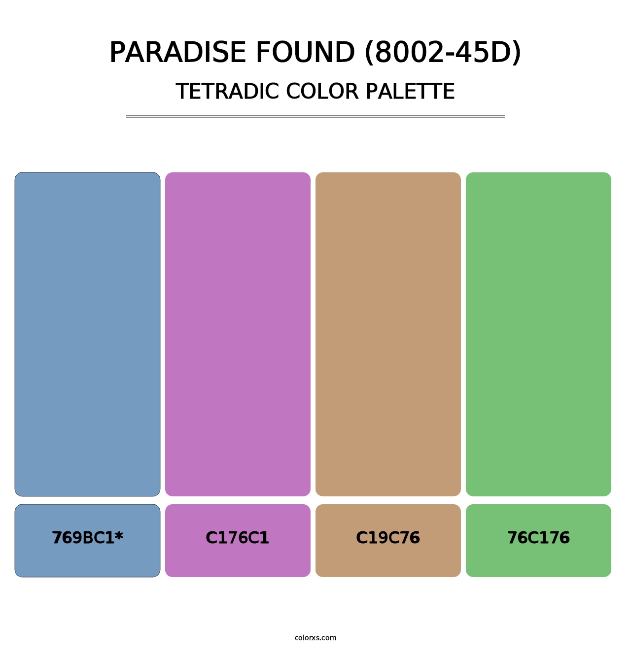 Paradise Found (8002-45D) - Tetradic Color Palette