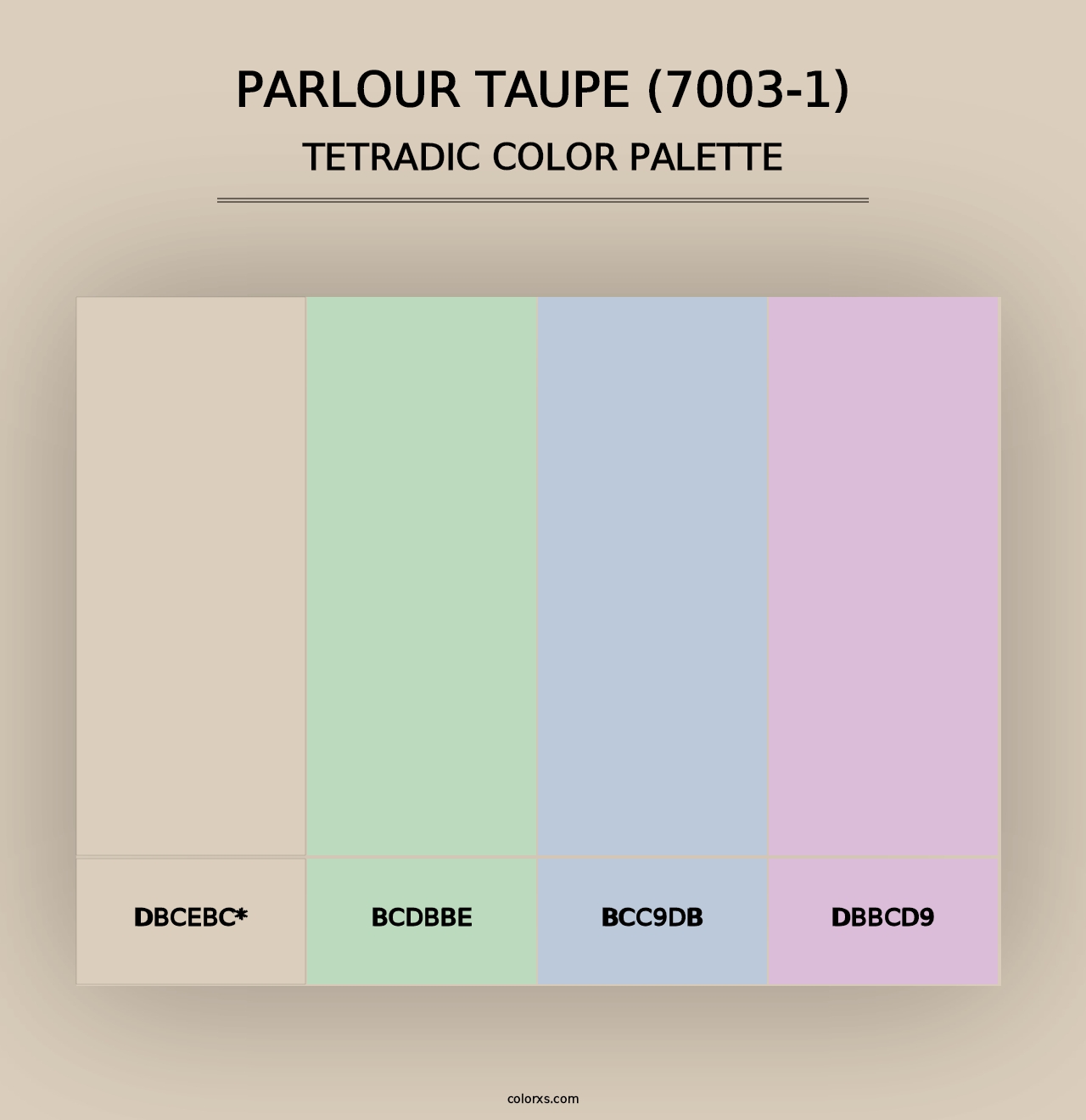 Parlour Taupe (7003-1) - Tetradic Color Palette