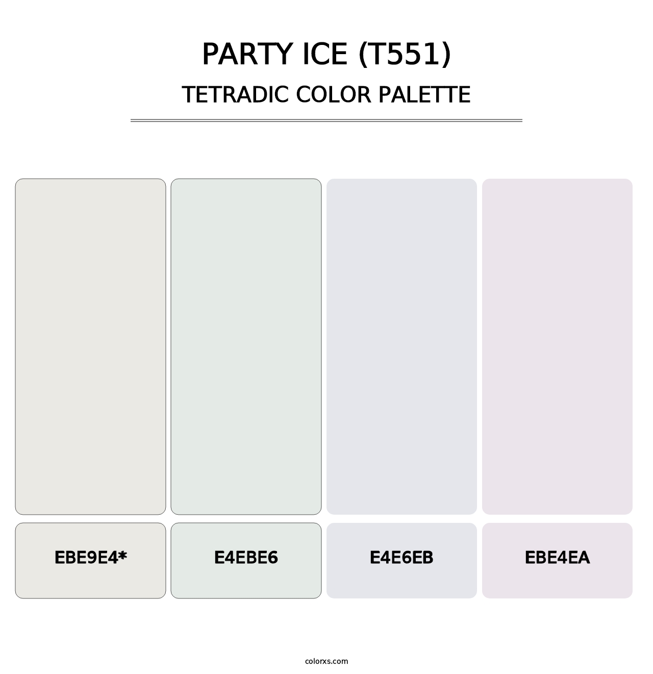 Party Ice (T551) - Tetradic Color Palette