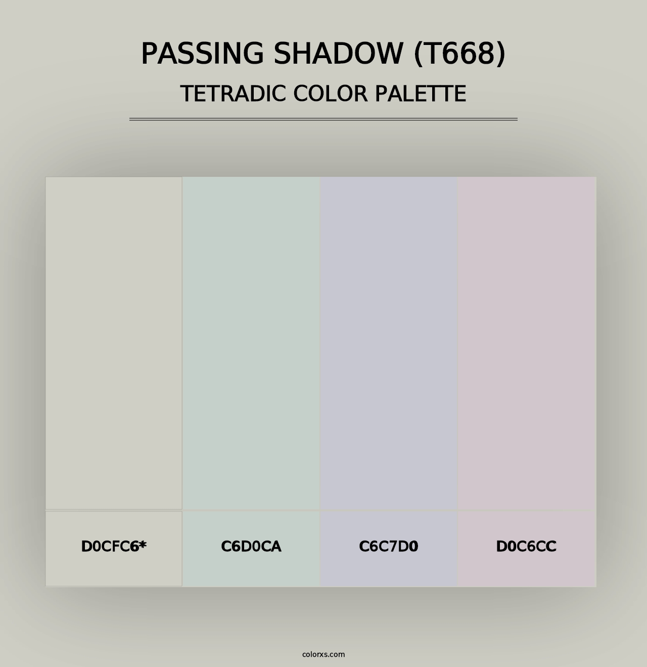 Passing Shadow (T668) - Tetradic Color Palette