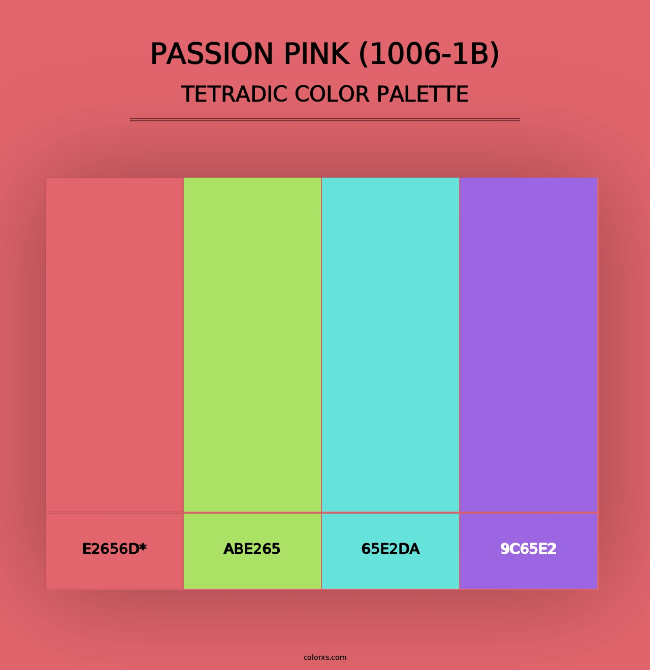 Passion Pink (1006-1B) - Tetradic Color Palette