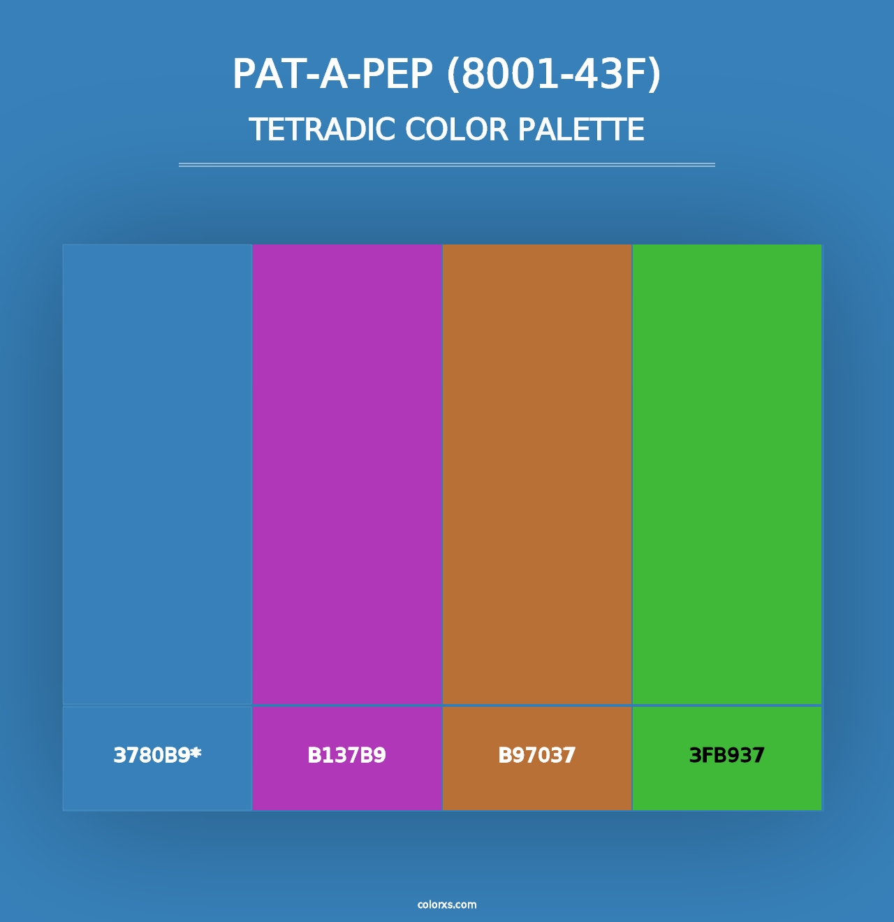 Pat-a-Pep (8001-43F) - Tetradic Color Palette