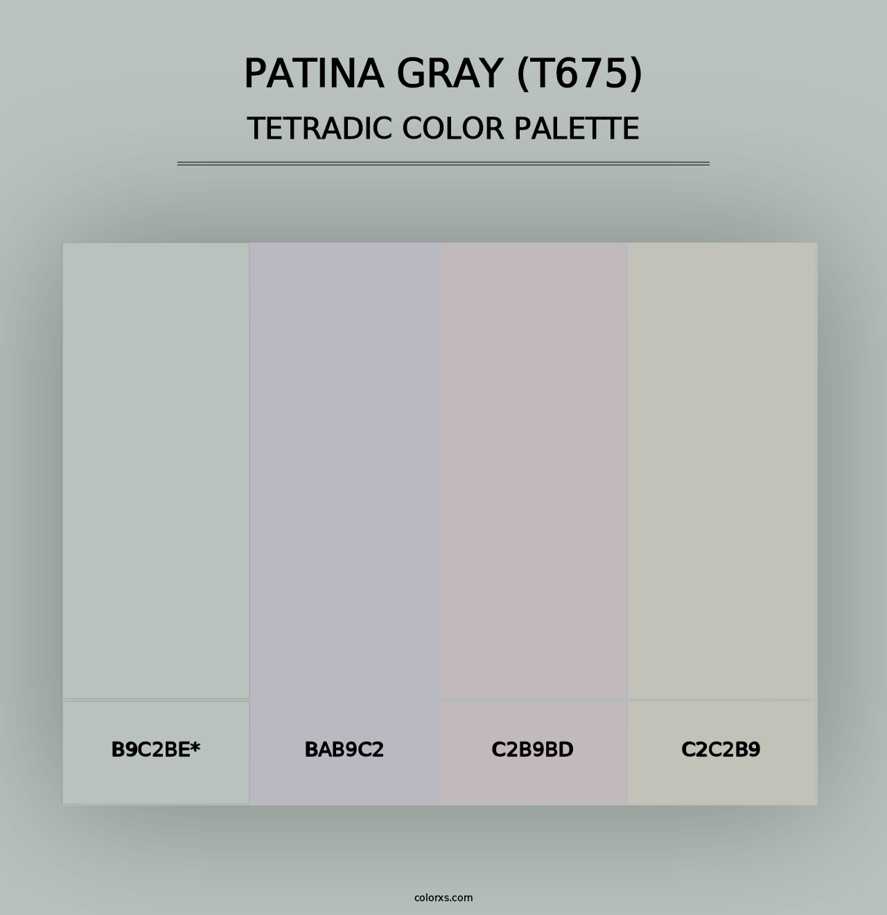 Patina Gray (T675) - Tetradic Color Palette