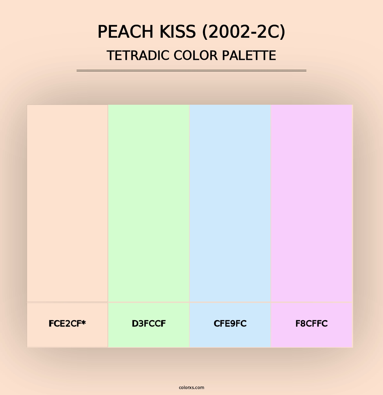 Peach Kiss (2002-2C) - Tetradic Color Palette