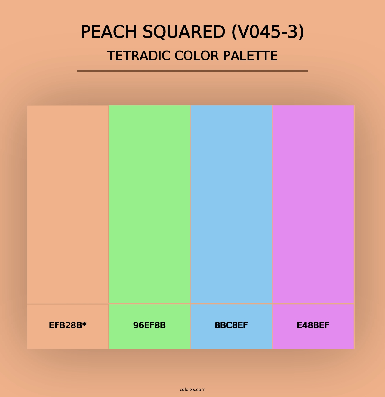 Peach Squared (V045-3) - Tetradic Color Palette