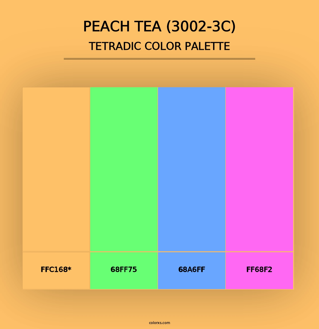 Peach Tea (3002-3C) - Tetradic Color Palette