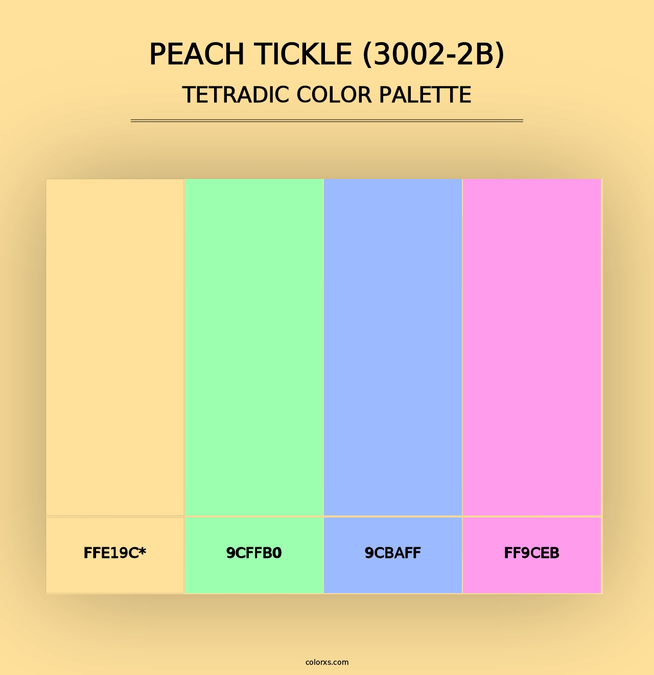 Peach Tickle (3002-2B) - Tetradic Color Palette