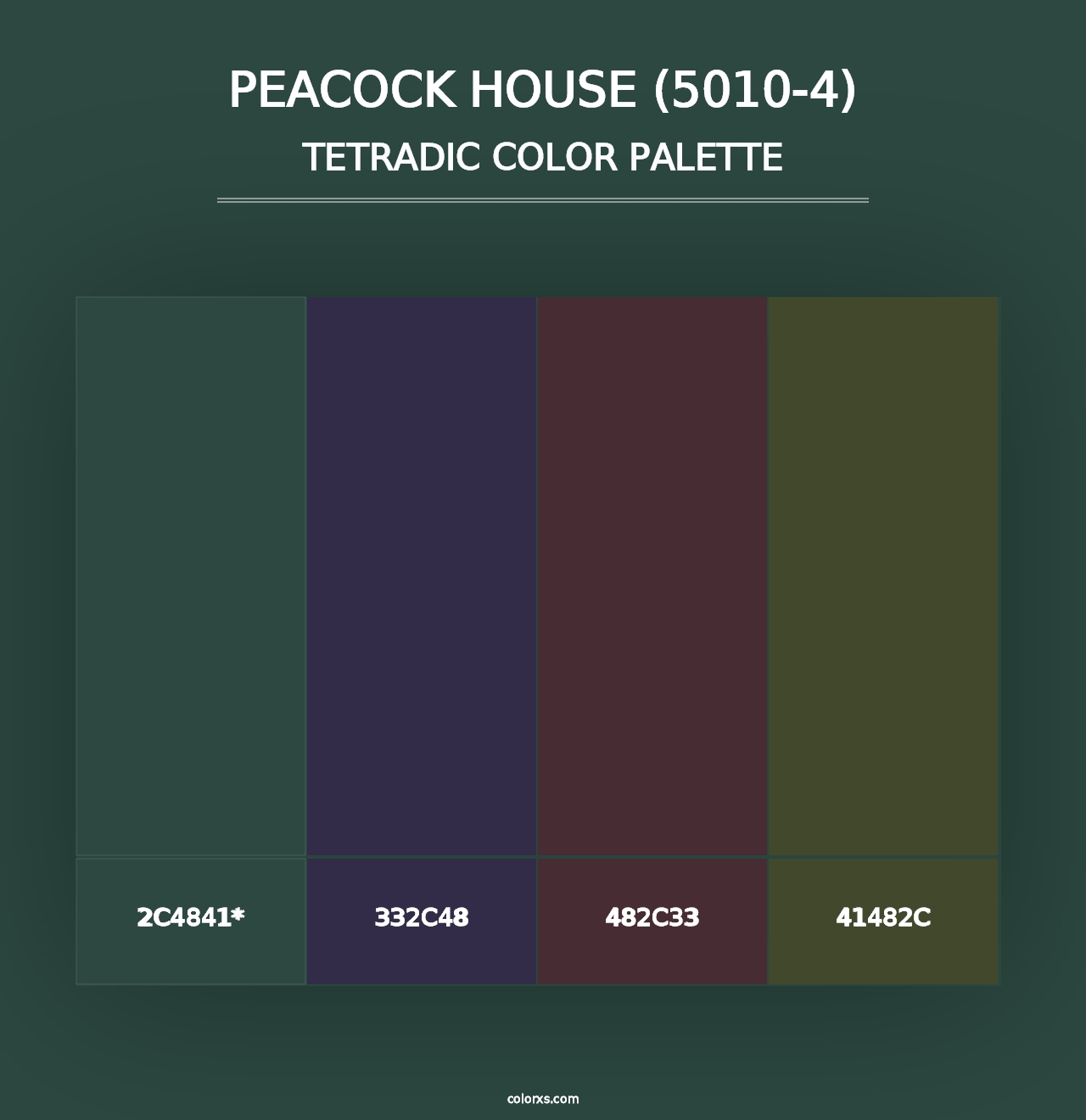 Peacock House (5010-4) - Tetradic Color Palette