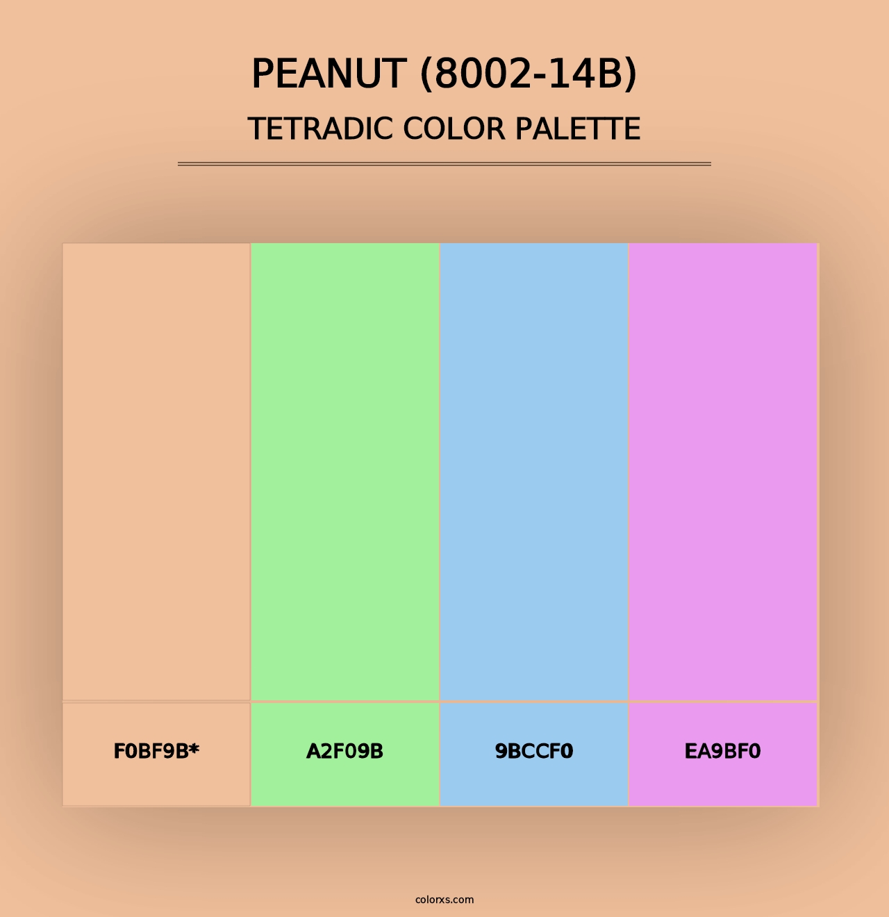 Peanut (8002-14B) - Tetradic Color Palette