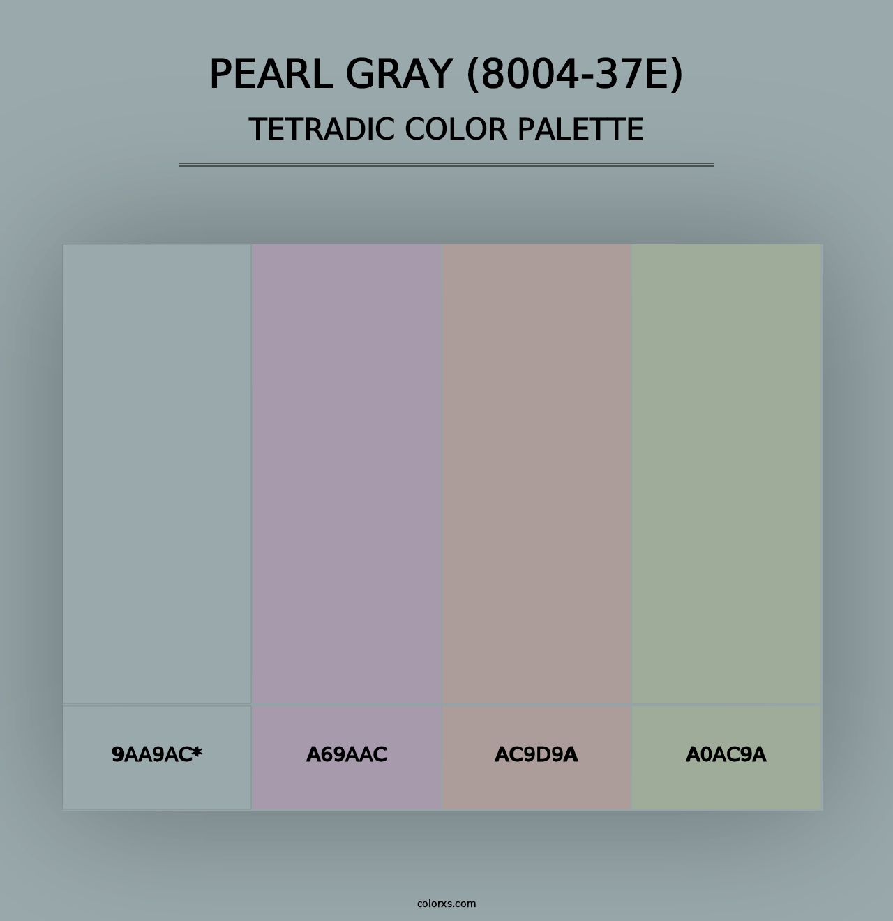 Pearl Gray (8004-37E) - Tetradic Color Palette