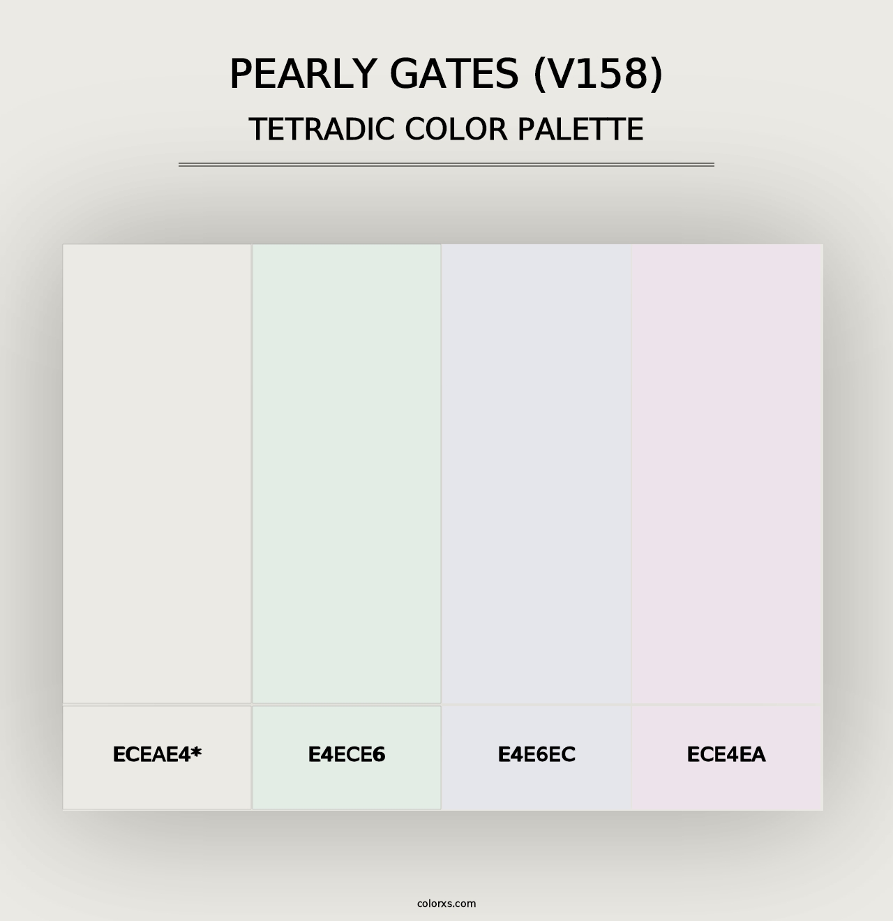 Pearly Gates (V158) - Tetradic Color Palette