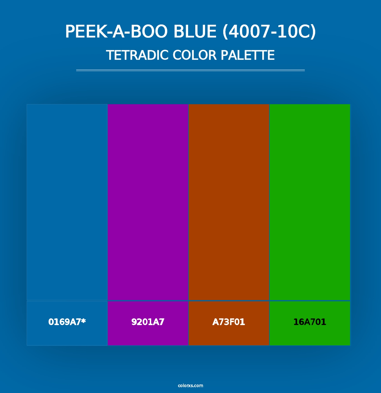 Peek-A-Boo Blue (4007-10C) - Tetradic Color Palette