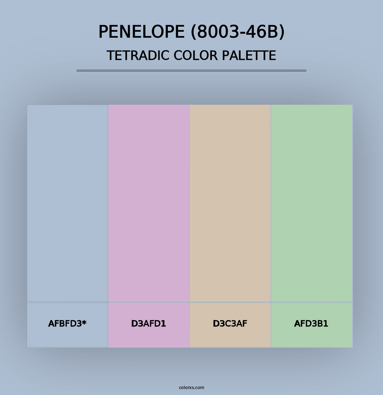 Penelope (8003-46B) - Tetradic Color Palette