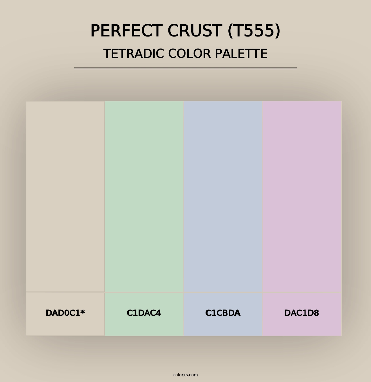 Perfect Crust (T555) - Tetradic Color Palette