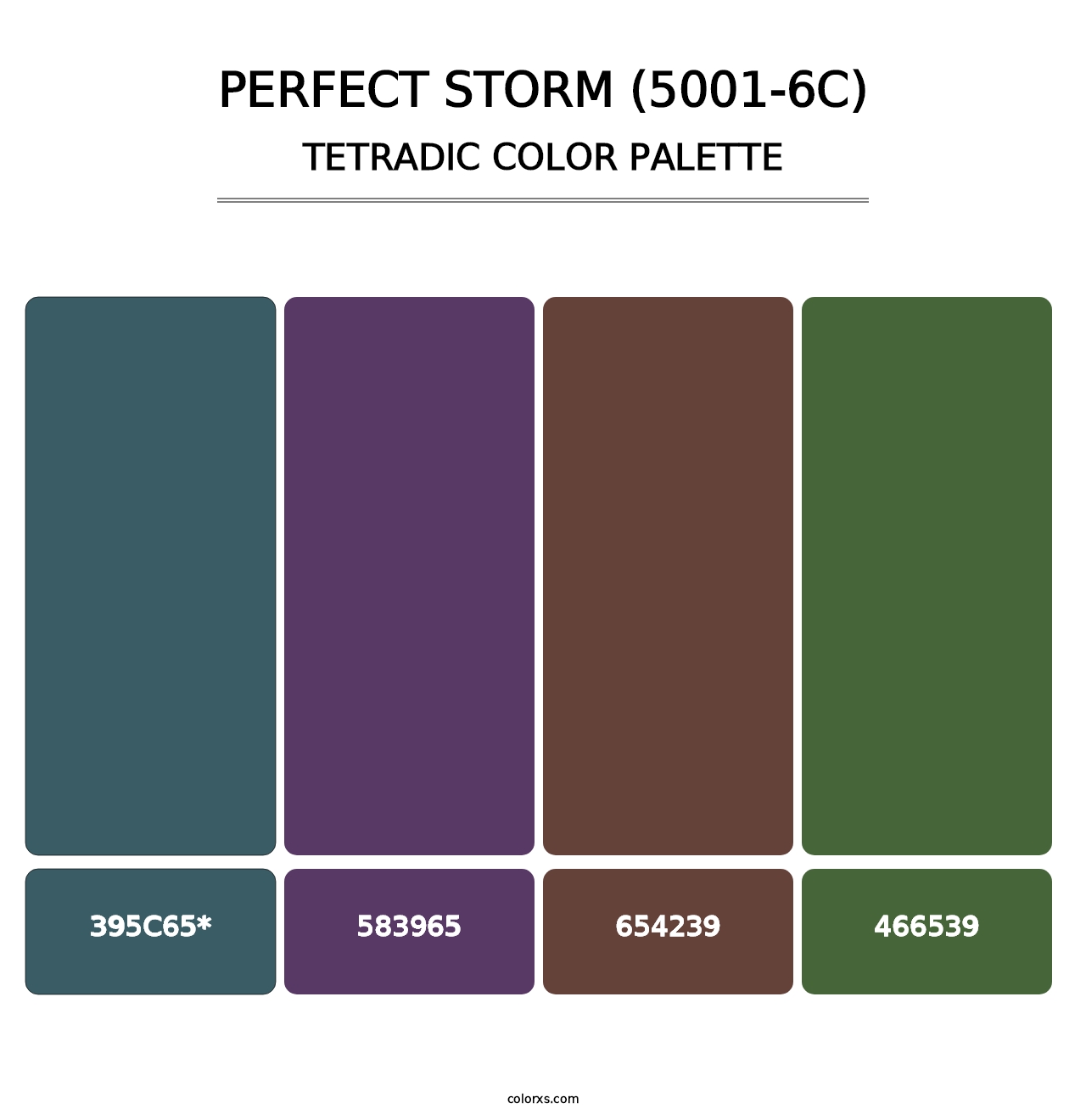 Perfect Storm (5001-6C) - Tetradic Color Palette