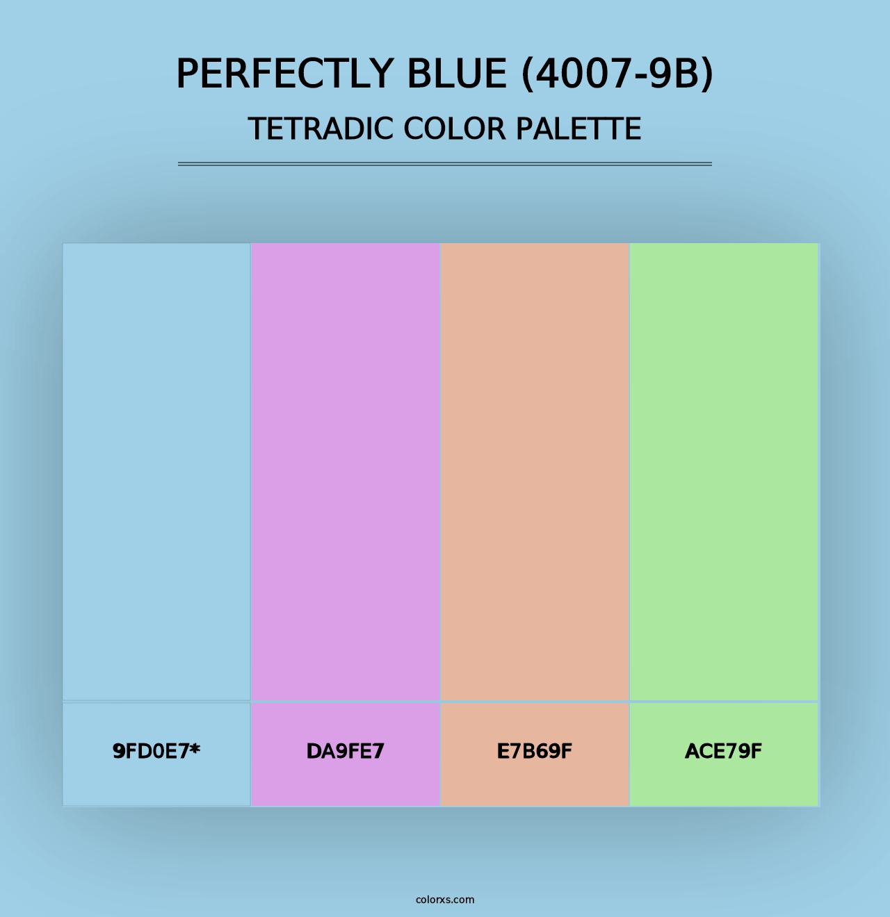 Perfectly Blue (4007-9B) - Tetradic Color Palette