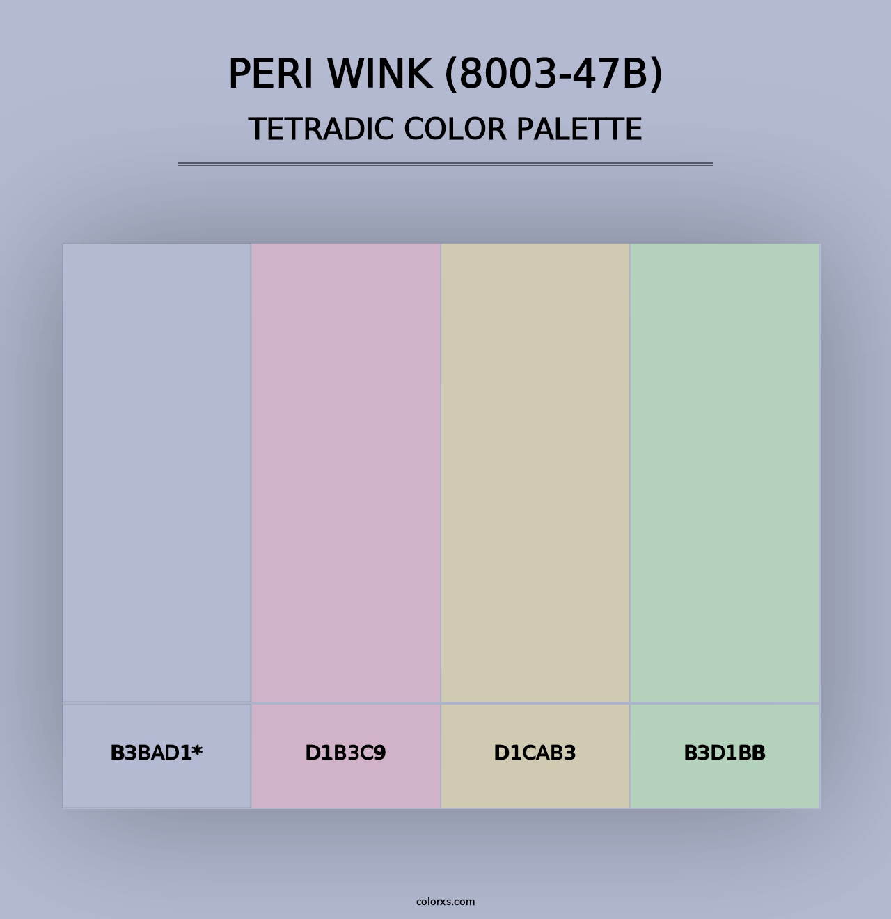 Peri Wink (8003-47B) - Tetradic Color Palette