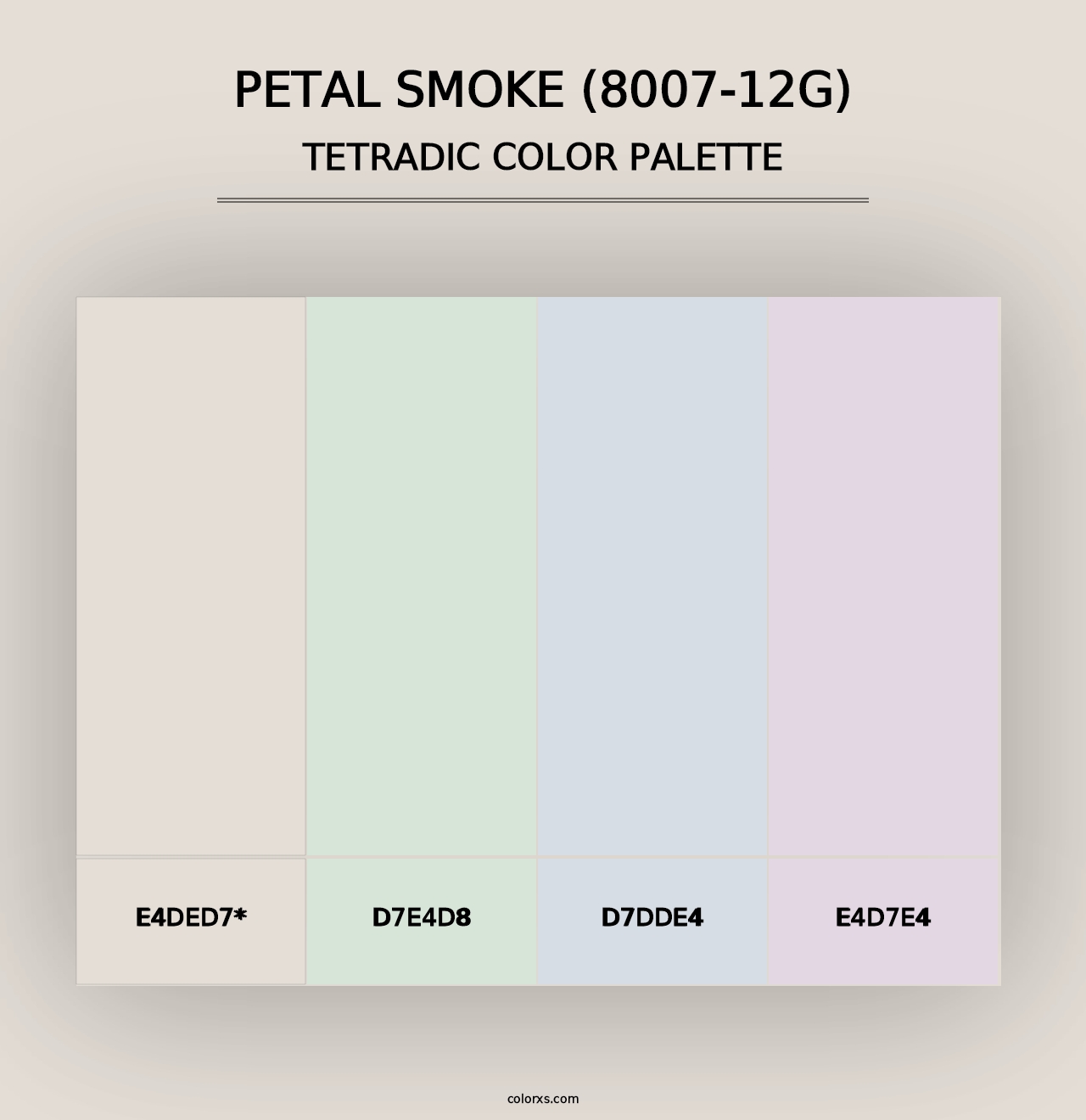 Petal Smoke (8007-12G) - Tetradic Color Palette