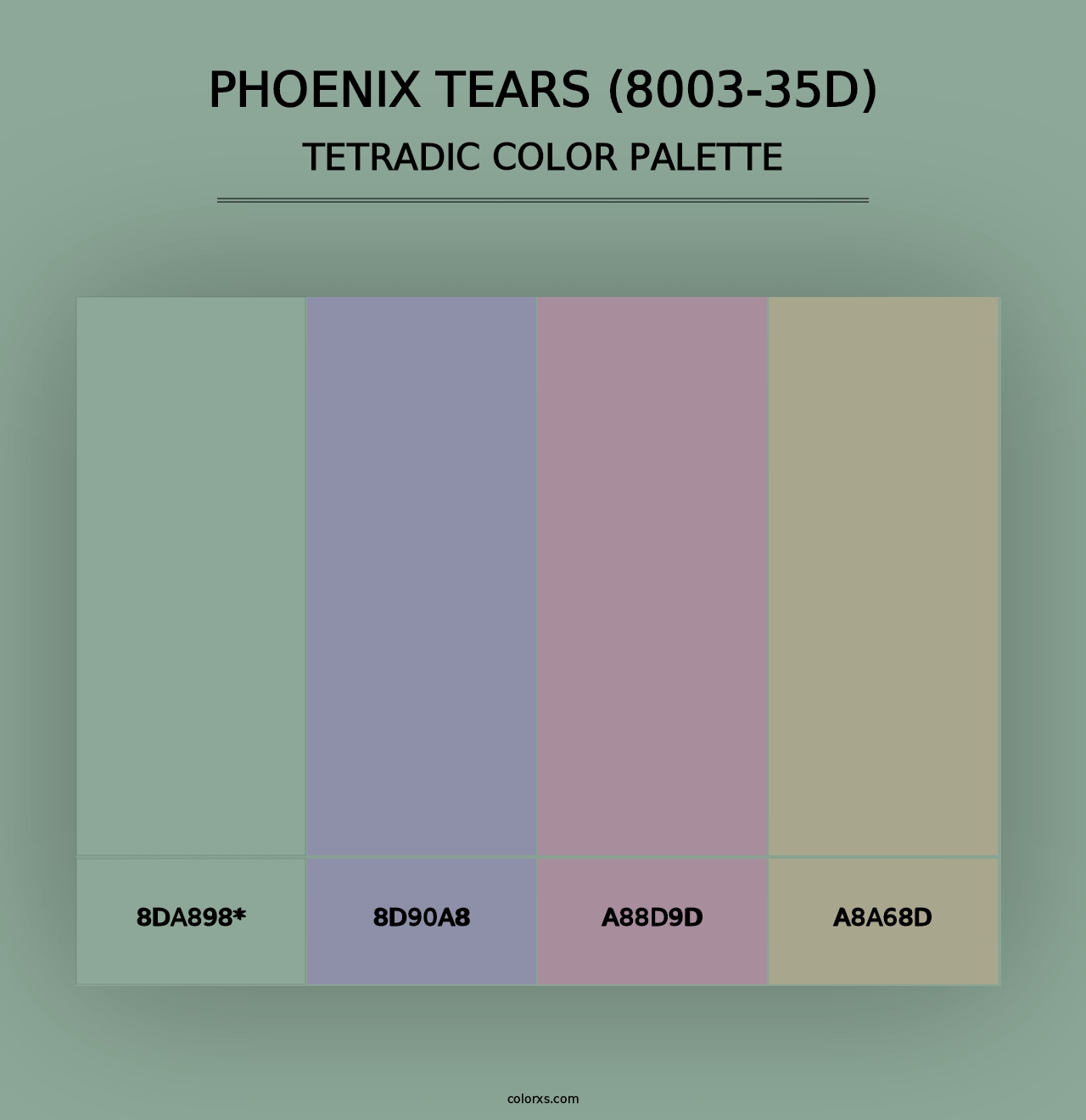 Phoenix Tears (8003-35D) - Tetradic Color Palette