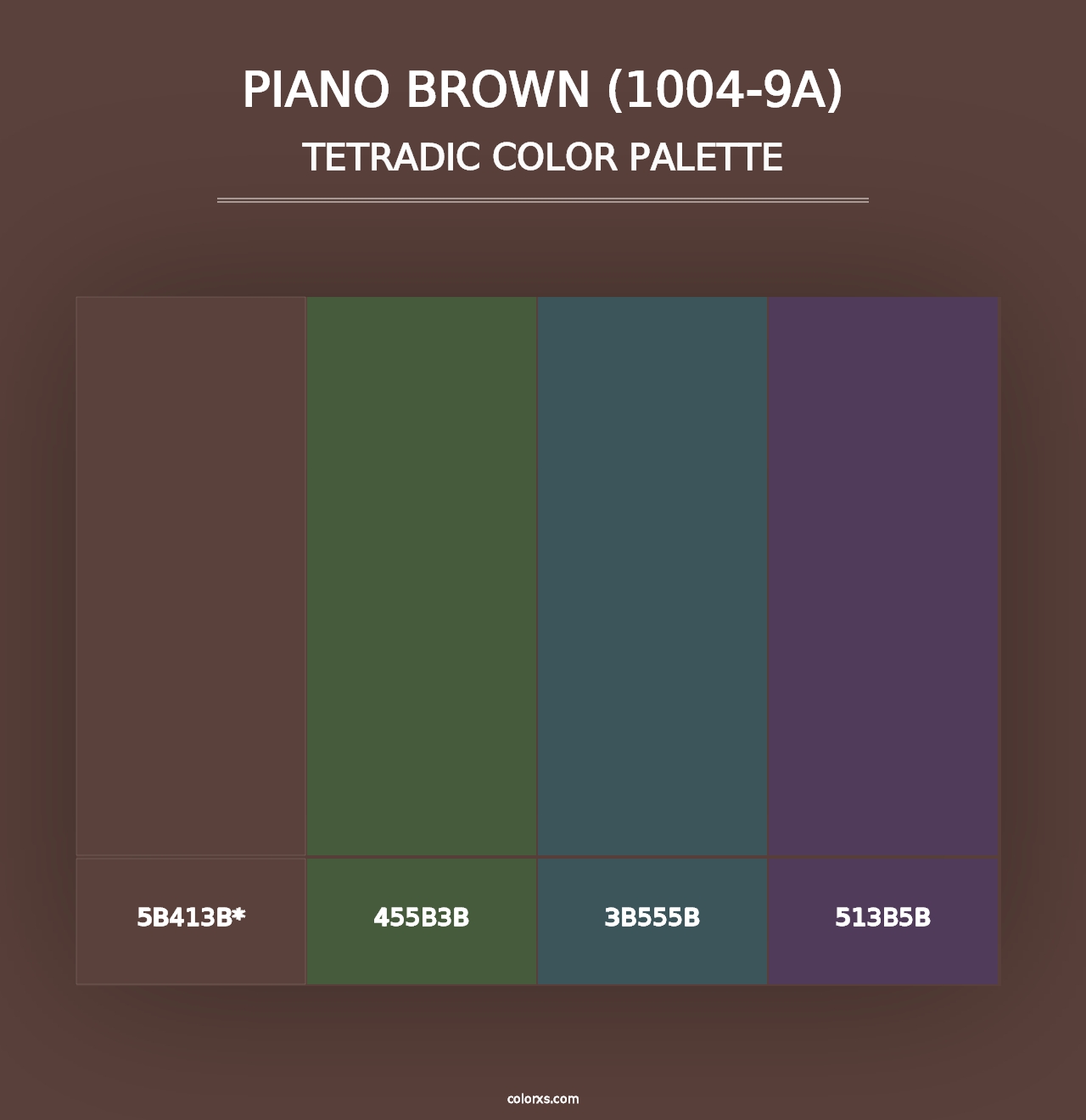 Piano Brown (1004-9A) - Tetradic Color Palette