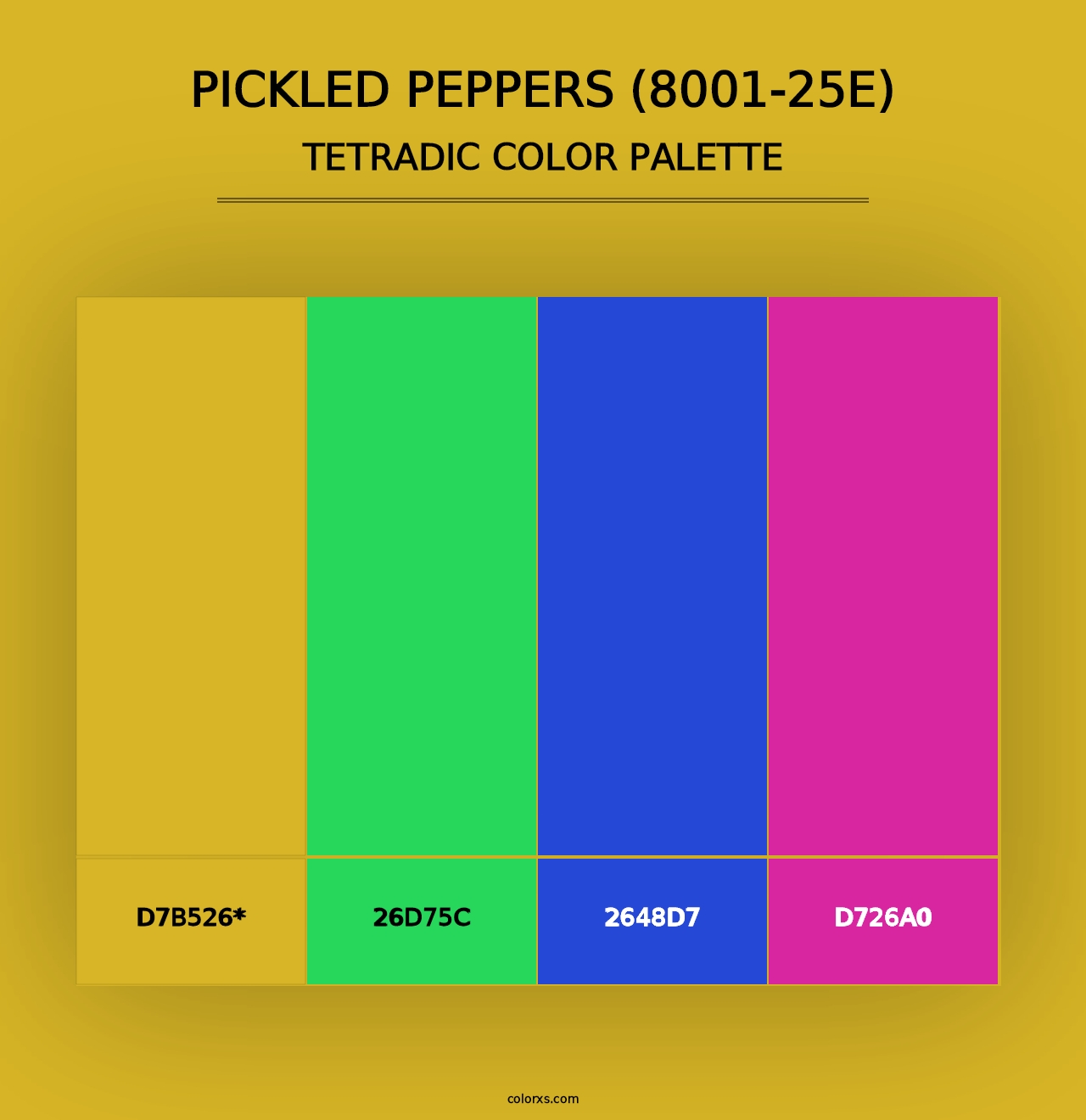 Pickled Peppers (8001-25E) - Tetradic Color Palette