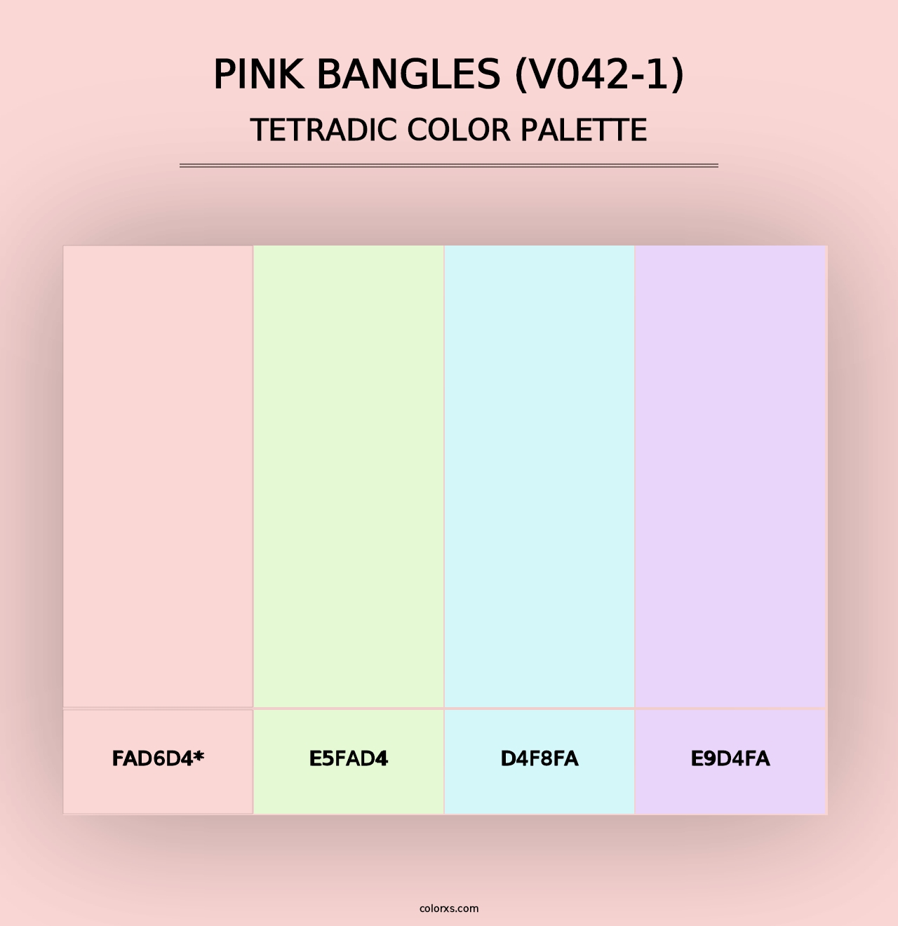 Pink Bangles (V042-1) - Tetradic Color Palette