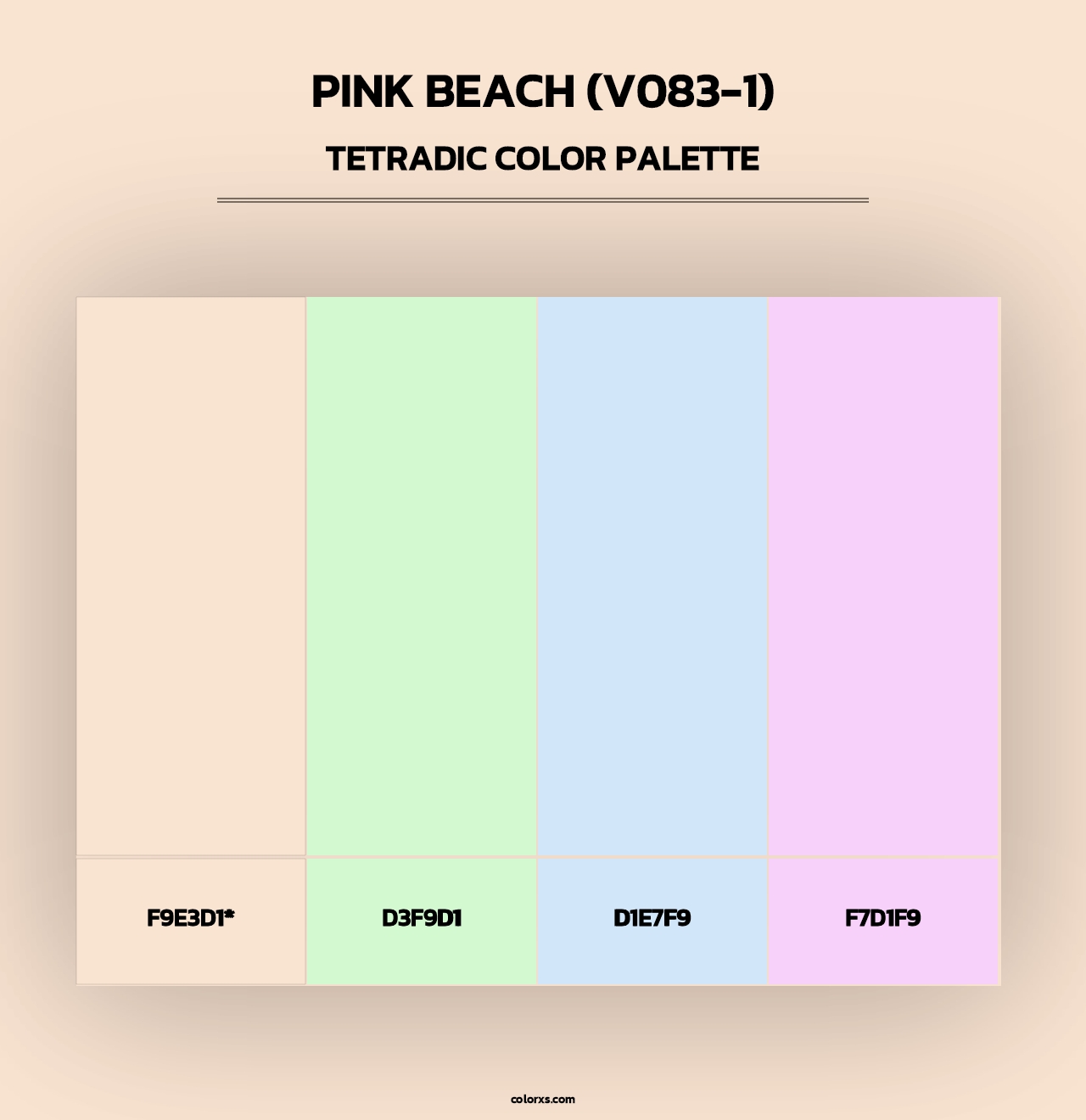 Pink Beach (V083-1) - Tetradic Color Palette