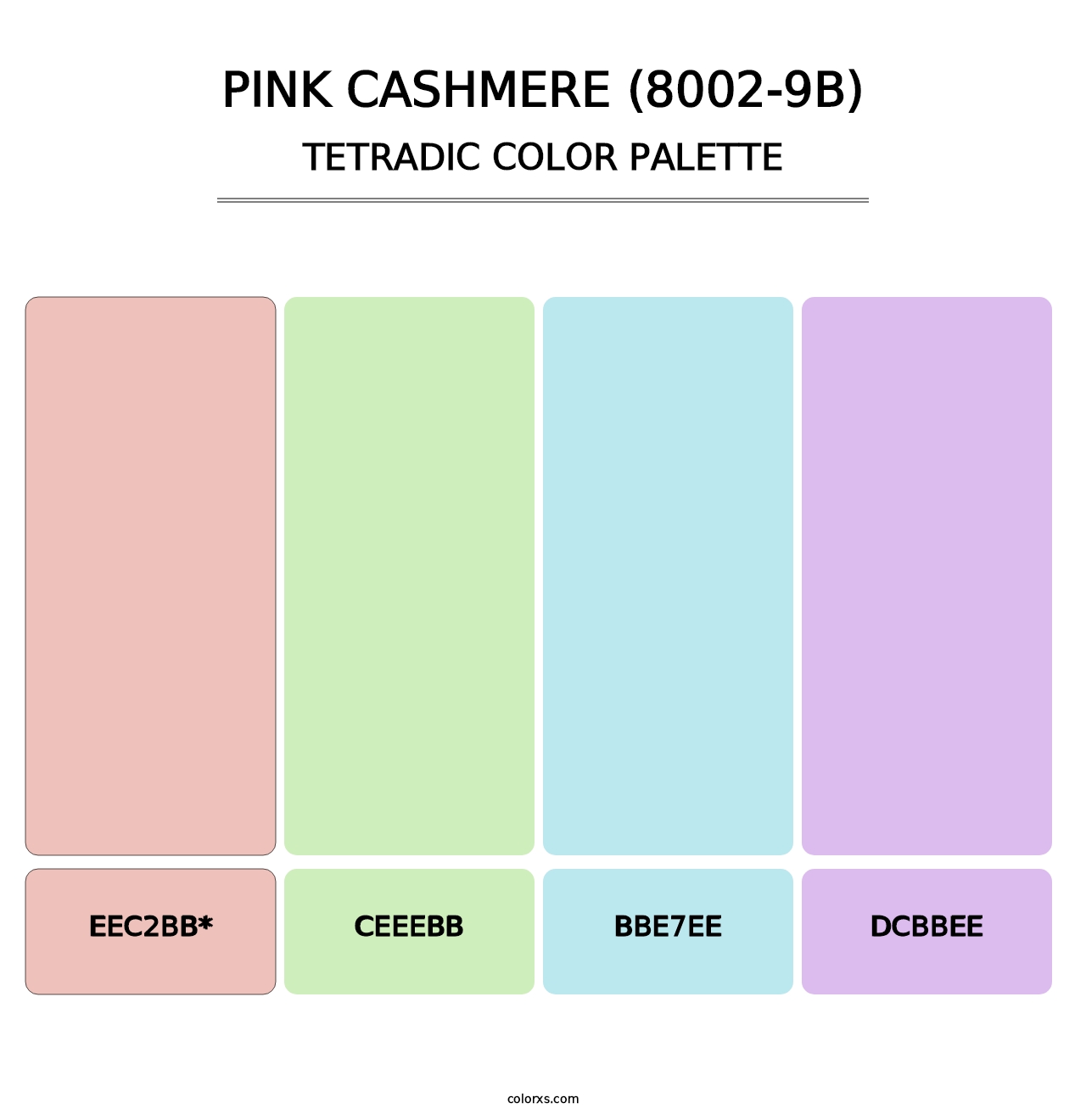 Pink Cashmere (8002-9B) - Tetradic Color Palette