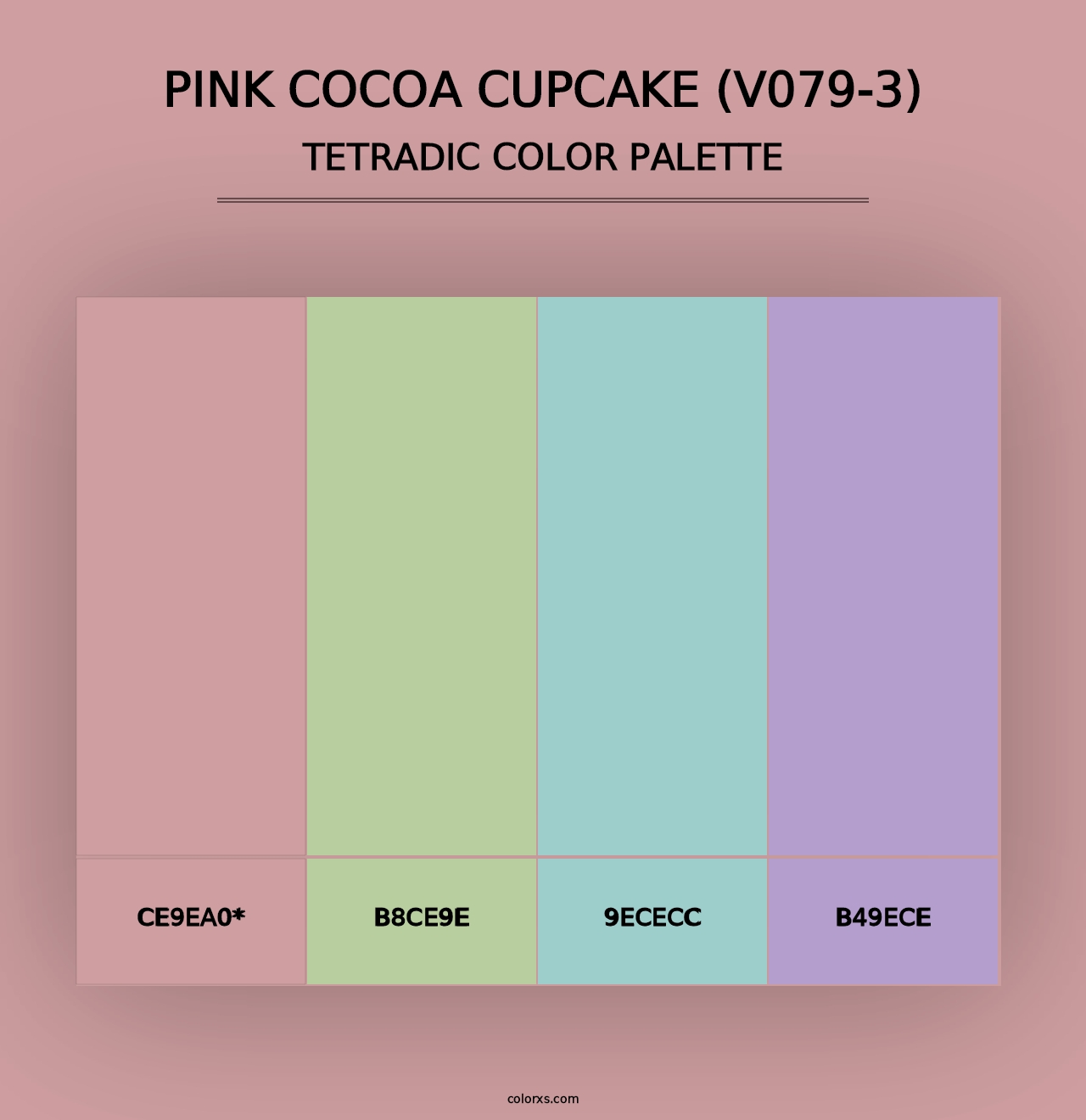 Pink Cocoa Cupcake (V079-3) - Tetradic Color Palette