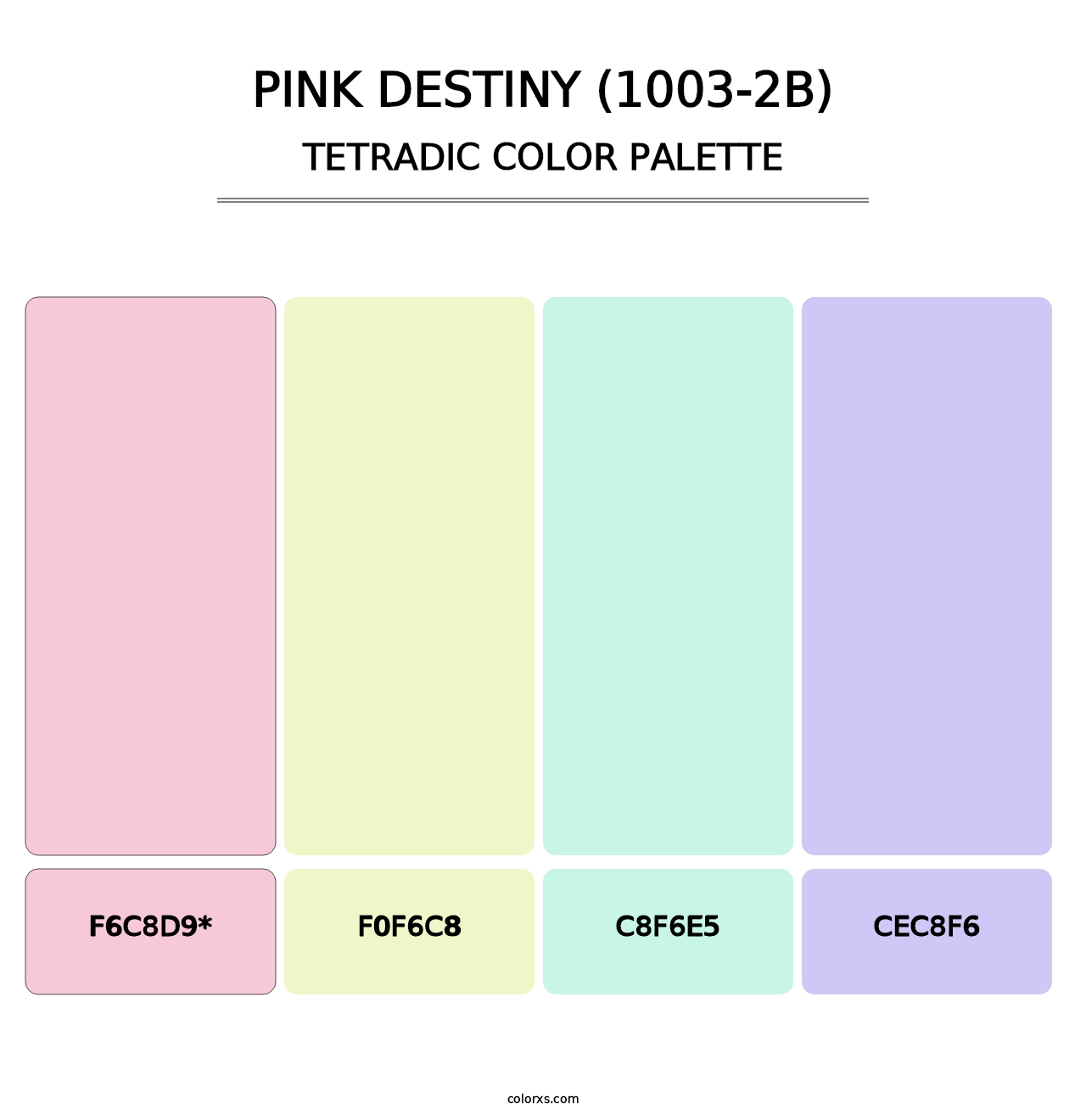 Pink Destiny (1003-2B) - Tetradic Color Palette