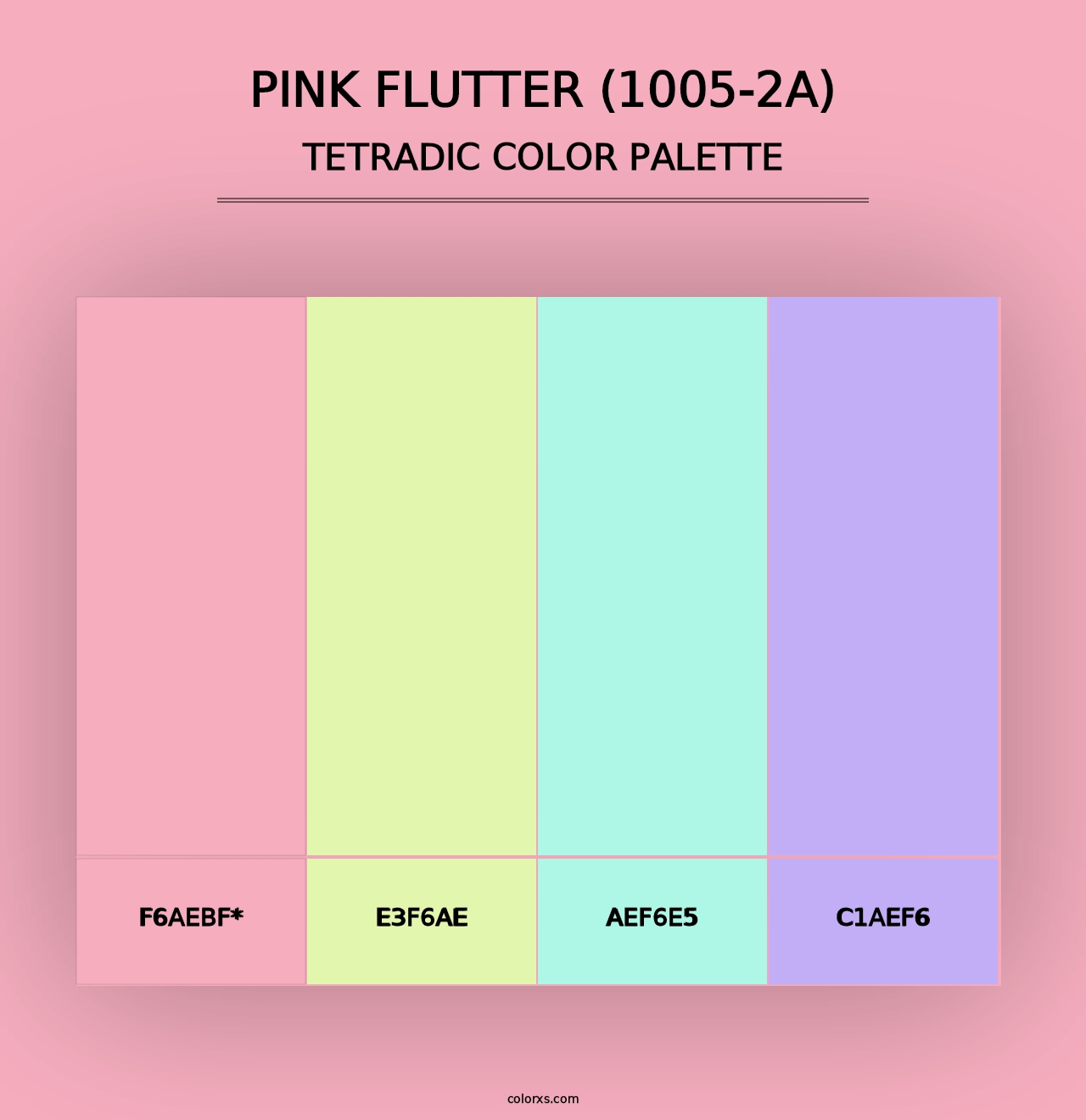 Pink Flutter (1005-2A) - Tetradic Color Palette