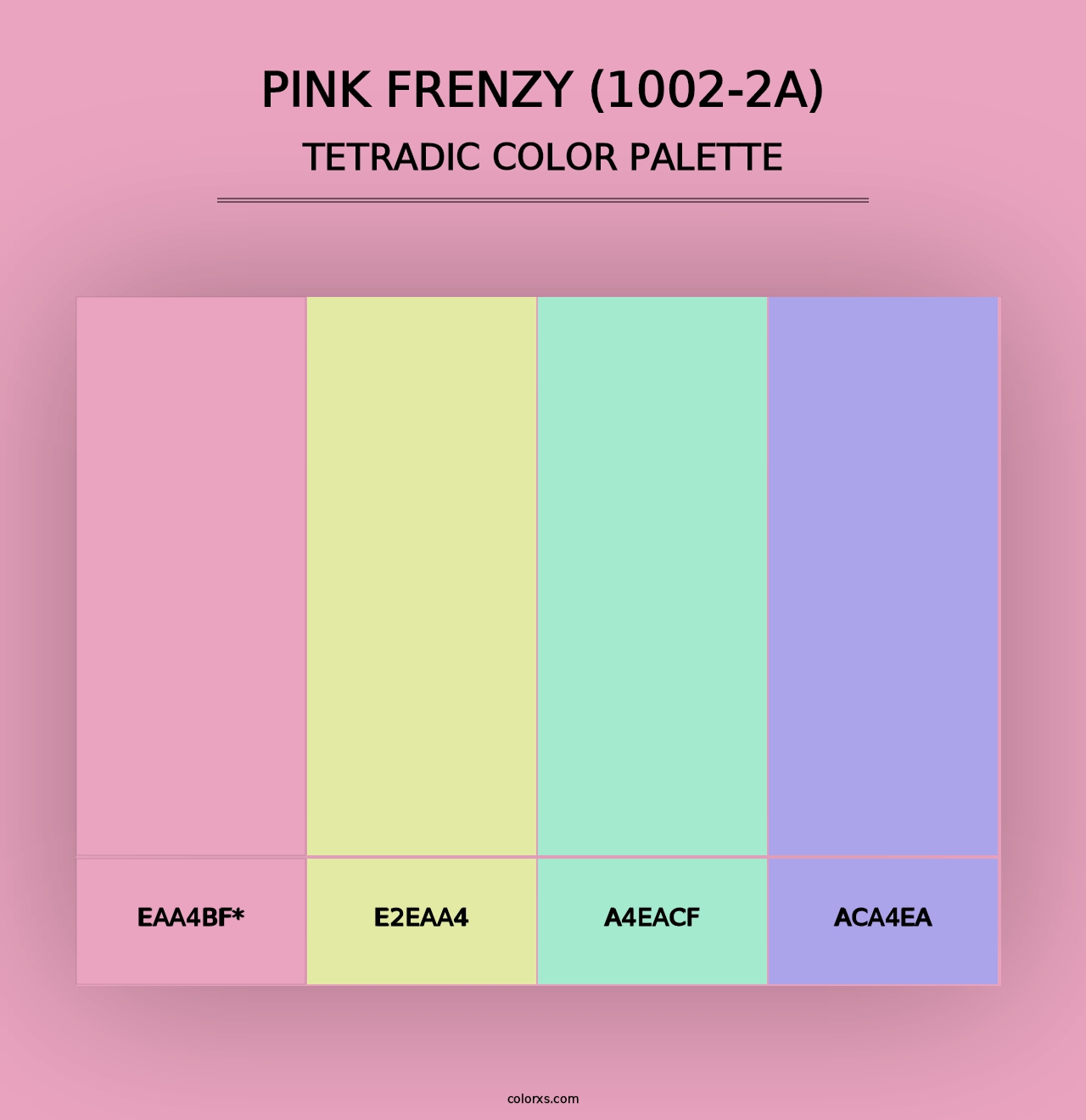 Pink Frenzy (1002-2A) - Tetradic Color Palette