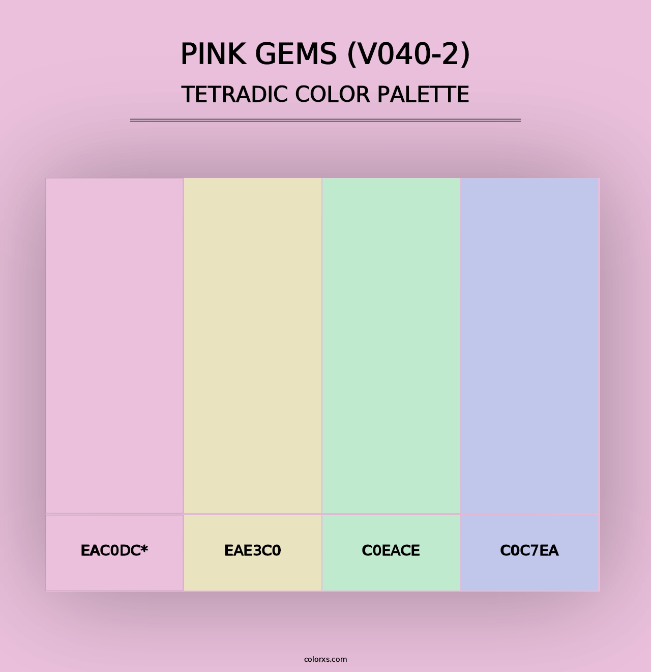 Pink Gems (V040-2) - Tetradic Color Palette