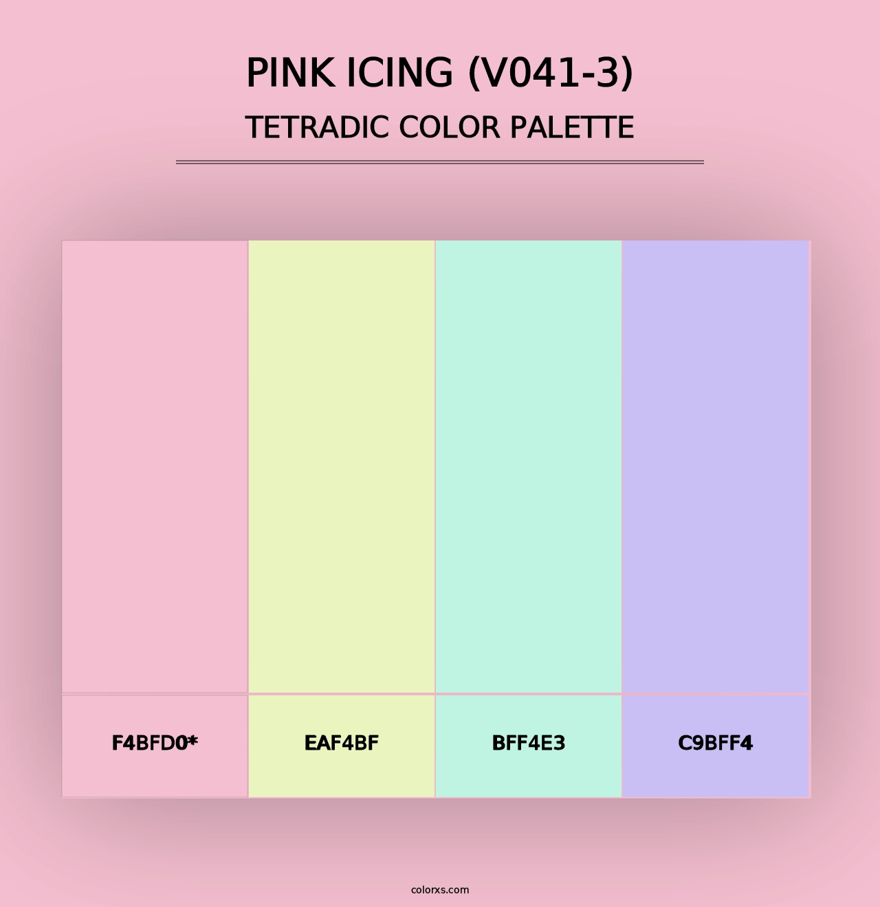 Pink Icing (V041-3) - Tetradic Color Palette