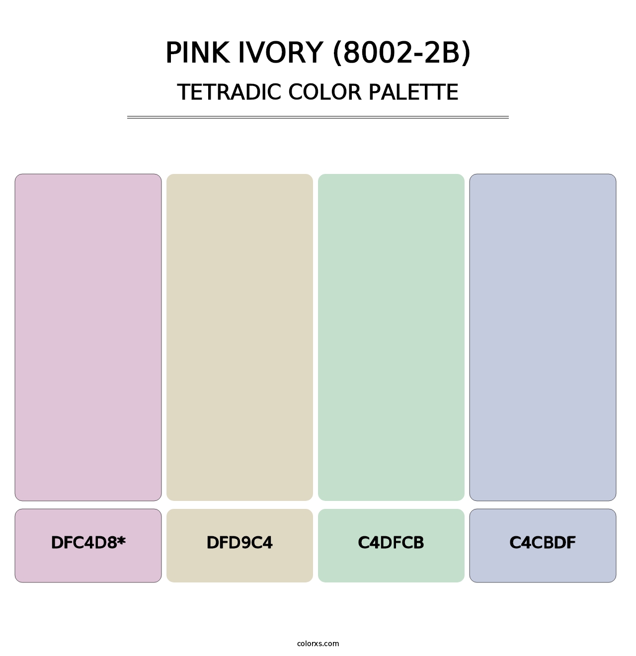 Pink Ivory (8002-2B) - Tetradic Color Palette