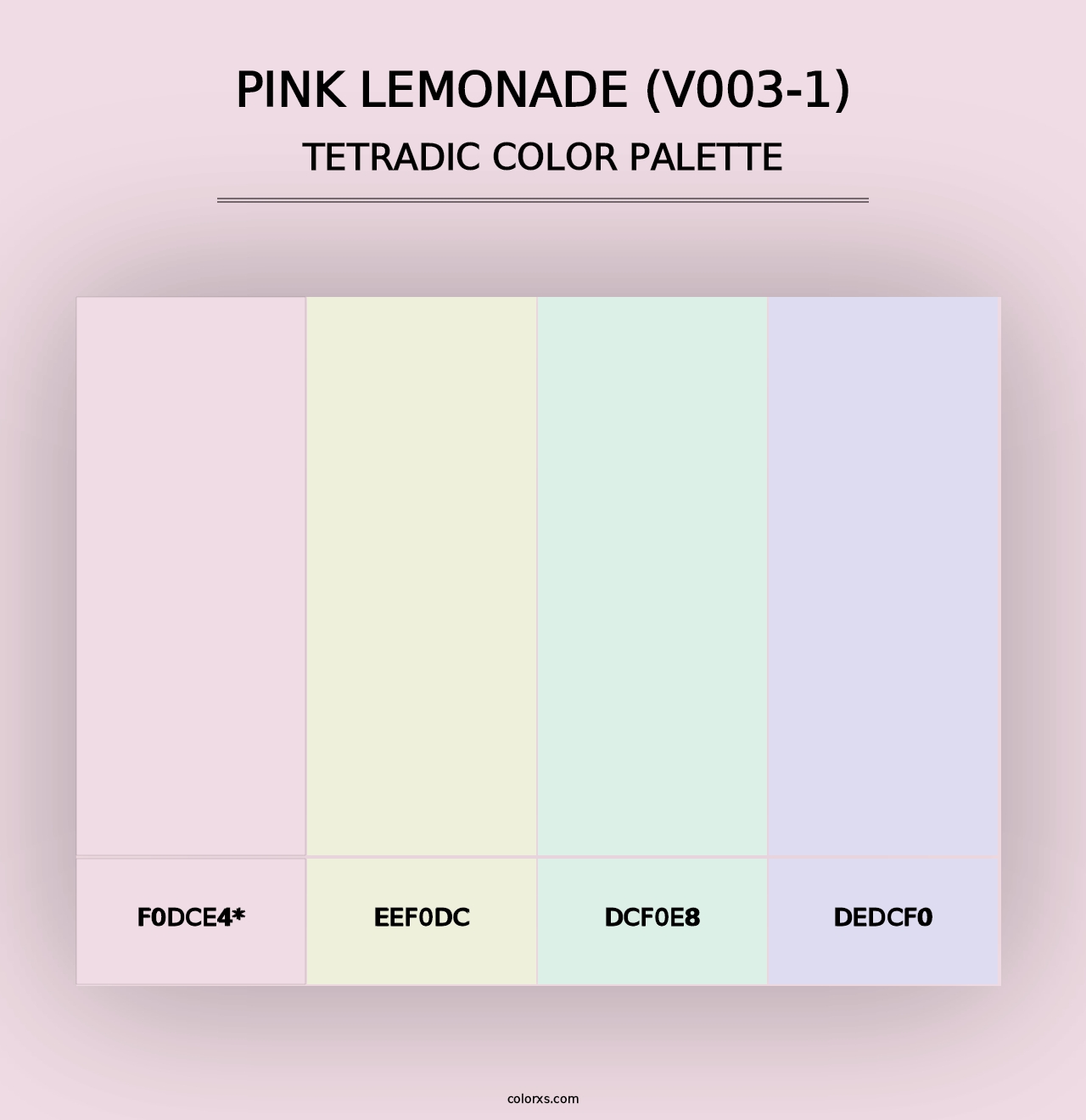 Pink Lemonade (V003-1) - Tetradic Color Palette