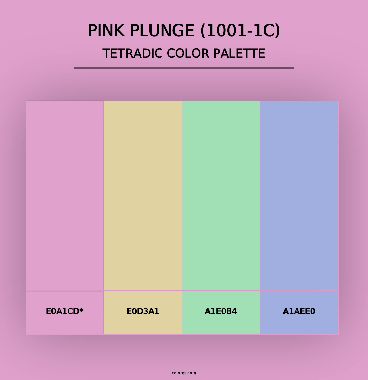 Pink Plunge (1001-1C) - Tetradic Color Palette