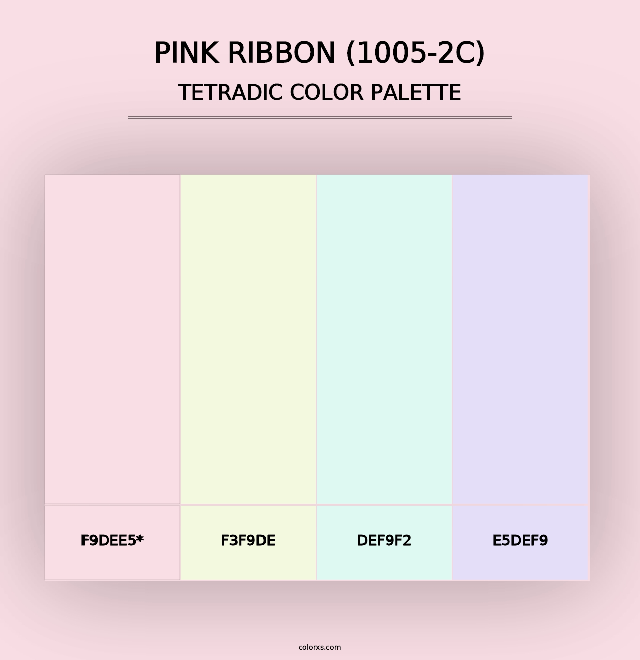 Pink Ribbon (1005-2C) - Tetradic Color Palette