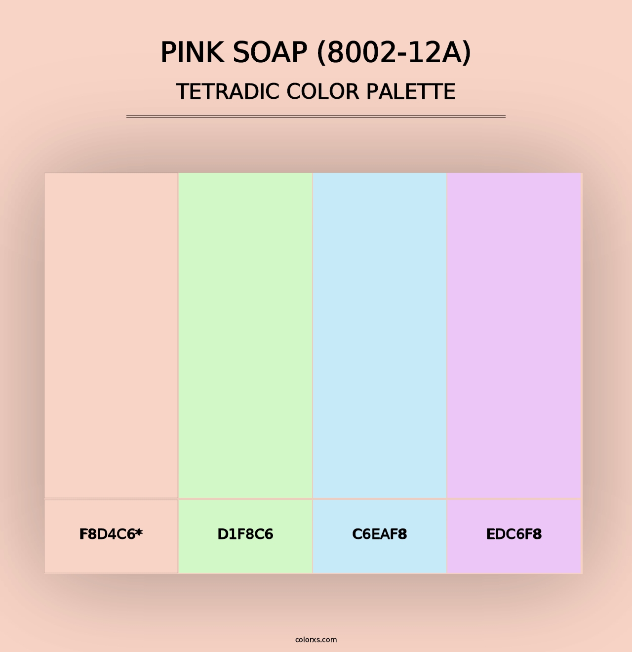 Pink Soap (8002-12A) - Tetradic Color Palette