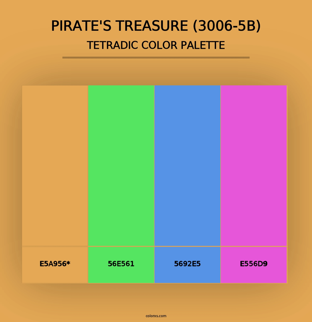 Pirate's Treasure (3006-5B) - Tetradic Color Palette