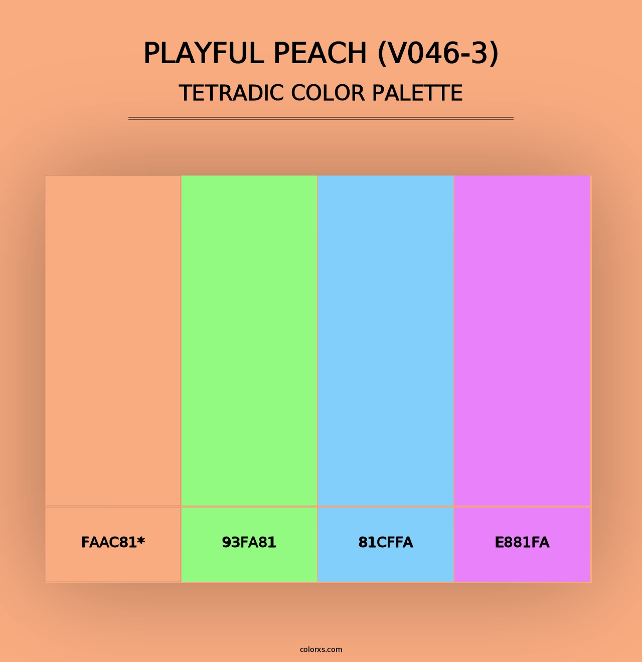 Playful Peach (V046-3) - Tetradic Color Palette