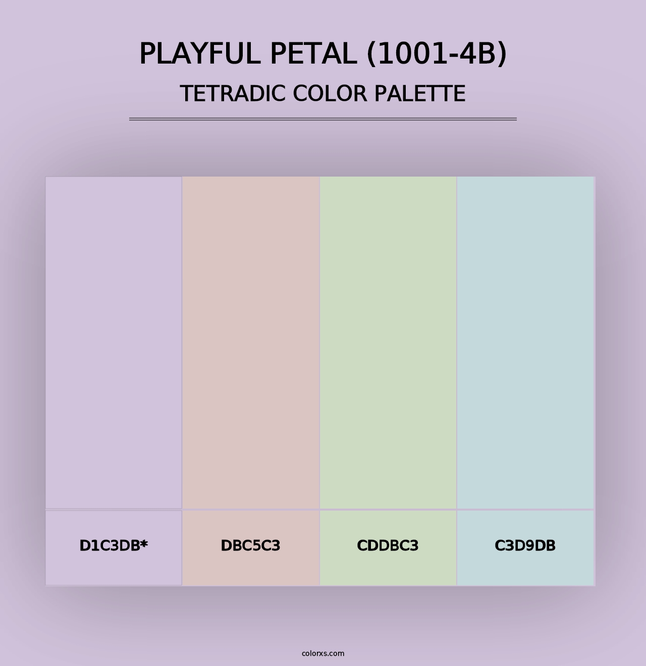 Playful Petal (1001-4B) - Tetradic Color Palette