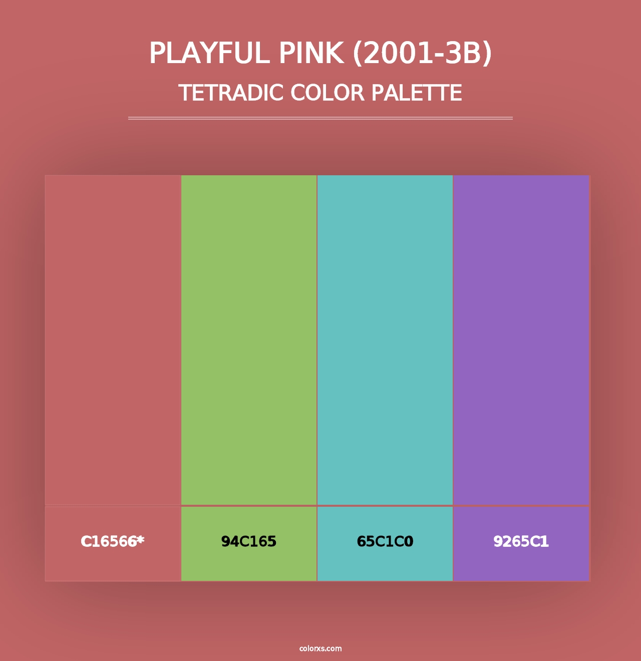 Playful Pink (2001-3B) - Tetradic Color Palette